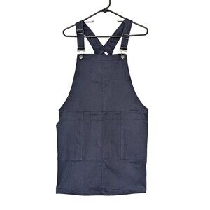 Francesca's Mi Ami Women's Size XL Navy Blue Cotton Overall Dress